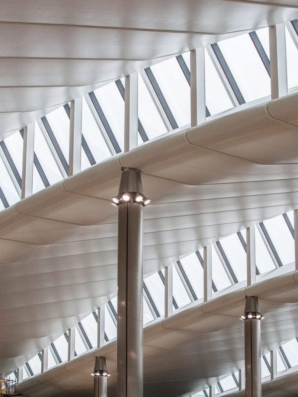 Heathrow, Terminal 2, roof architecture