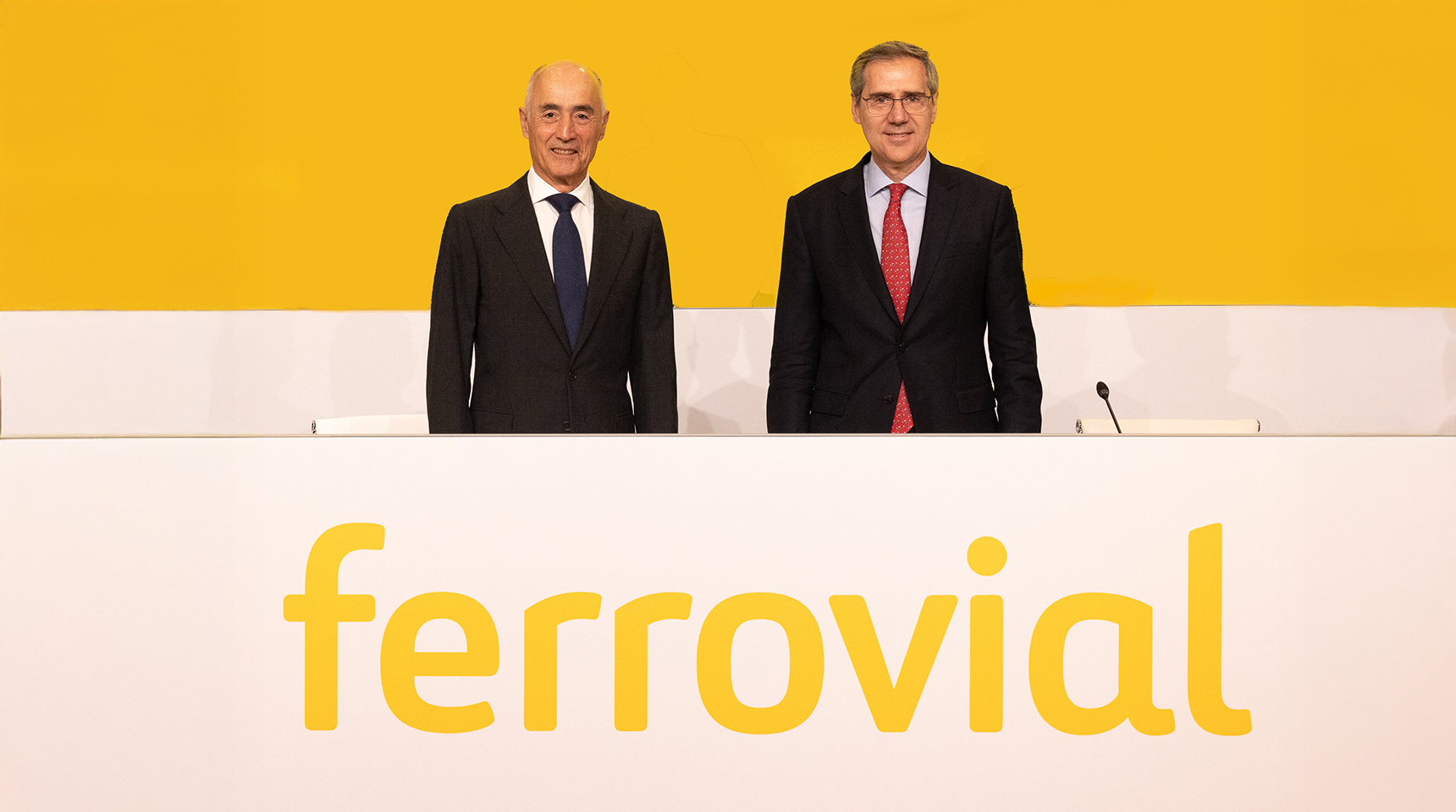 Rafael del Pino Chairman of Ferrovial and Ignacio Madridejos CEO of Ferrovial at the 2025 Shareholders Meeting